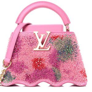 Out of the Vault! - Louis Vuitton Embroidered Satin Calfskin Capushell Mini Rose